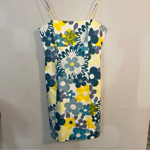 Nine West Blue and Yellow Spaghetti Strap Sundress - Picture 5 of 6